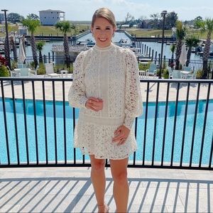 En Saison Off-White Mini Dress